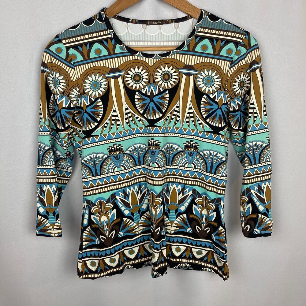 J. Mclaughlin Paisley Blouse Size.. Small - image 2